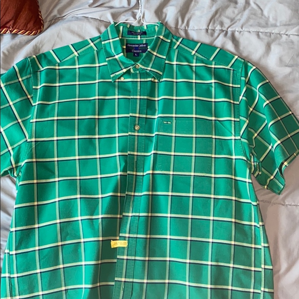Alexander Julian designer short sleeve button down